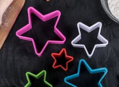 Набор форм для печенья "Звезда",  5 шт, цвет МИКС