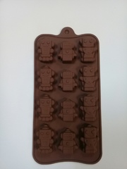 Форма д/льда и шоколада "Роботы", 12 ячеек, 21*11*1,5 см